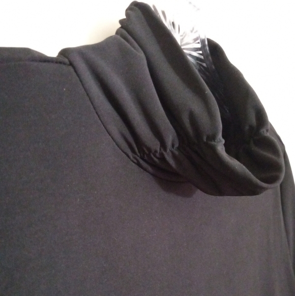 Susan Graver black mock neck long sleeve top - Picture 4 of 8